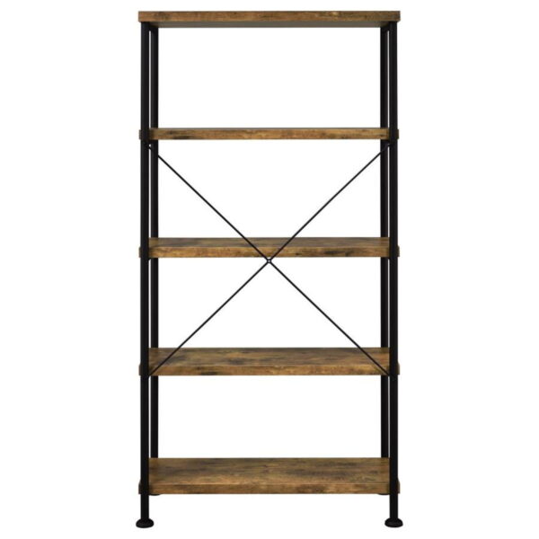 Analiese - 2 Piece Computer Desk Bookcase Set - Rustic Nutmeg - Image 11