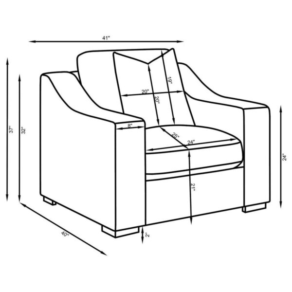 Ashlyn - Upholstered Sloped Arm Sofa Set - Image 19
