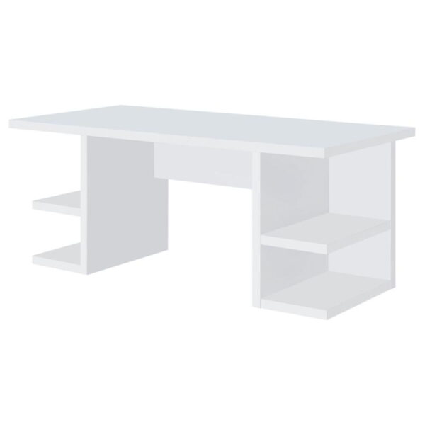 Alice - 4-Shelf Engineered Wood Writing Desk - White - Image 10