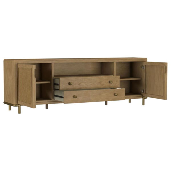 Arini - Rattan Cane 2-Door TV Stand Media Console - Image 7