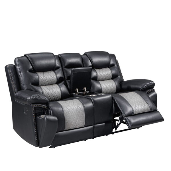 Nikko - Console Loveseat With Dual Recliners - Image 11
