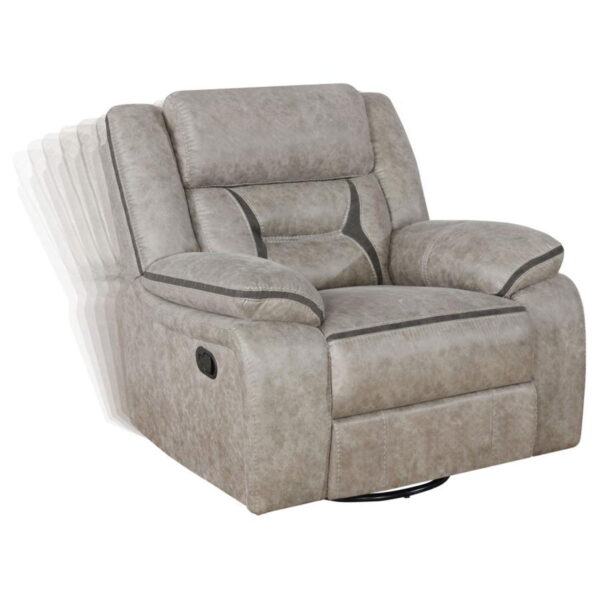 Greer - Upholstered Swivel Glider Recliner Chair - Image 9