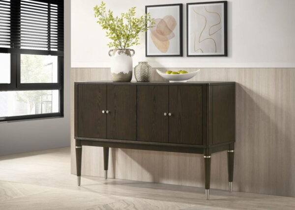 Reseda - 4-Door Dining Sideboard Server With Shelves - Ash Brown - Image 13