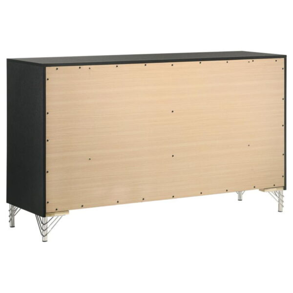 Lucia - 6-Drawer Dresser Cabinet - Black - Image 3