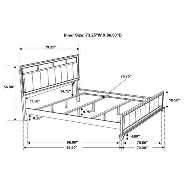 Barzini - Upholstered Panel Bed - Image 8