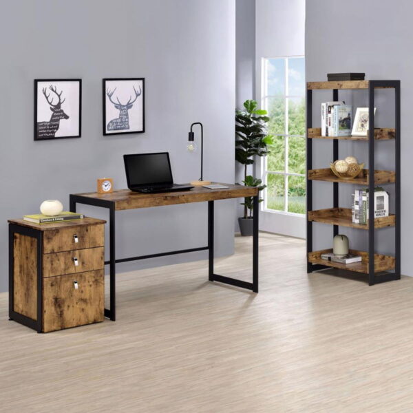 Estrella - Engineered Wood Writing Desk - Rustic Nutmeg - Image 10