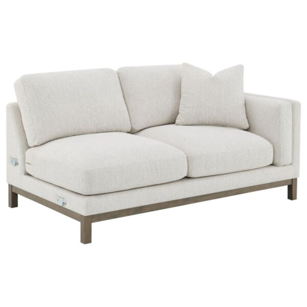 Geneva - Boucle Upholstered Sectional Chaise Sofa - Sand - Image 6