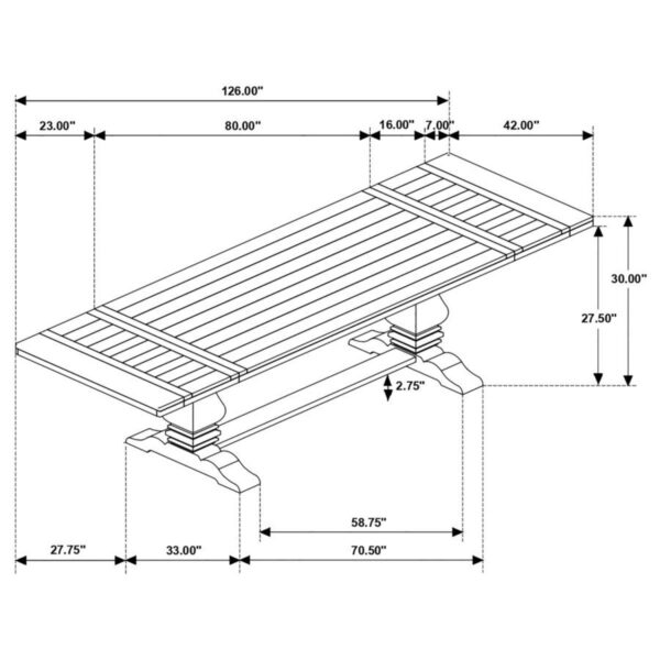 Florence - 126" Extension Dining Table Set - Image 11