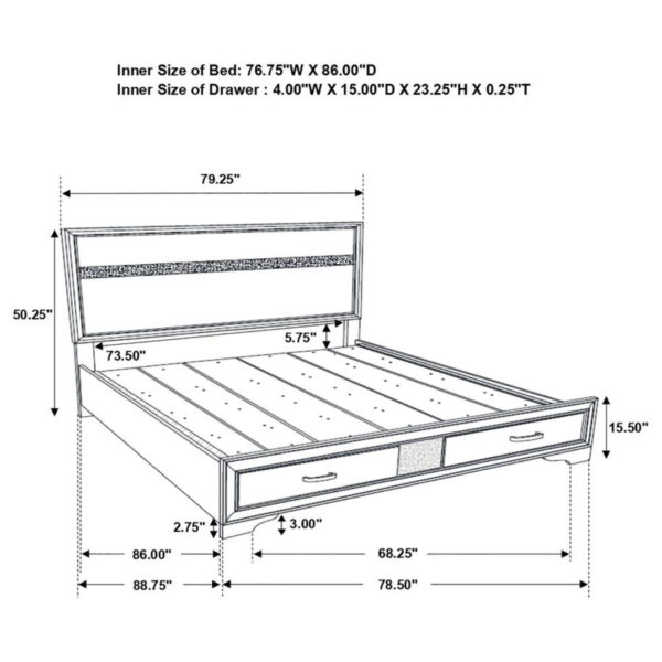 Miranda - Storage Wood Panel Bed - Image 12