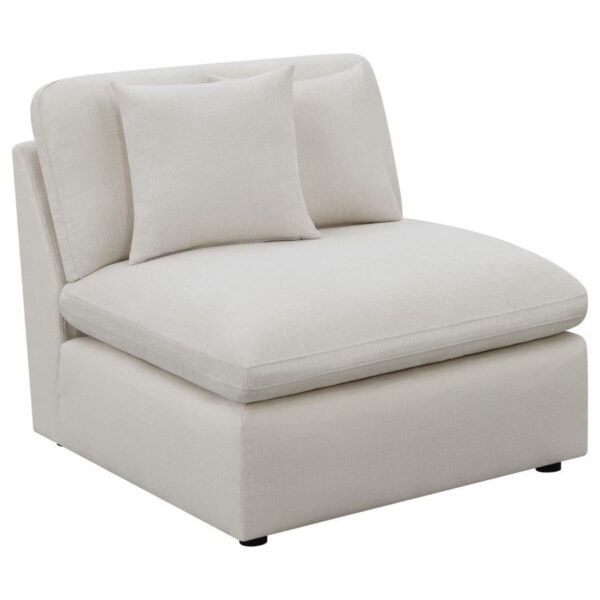 Hobson - 5 Piece Upholstered Modular Sectional Sofa - Ivory - Image 2