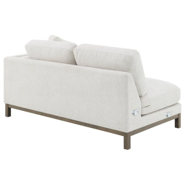 Geneva - Boucle Upholstered Sectional Chaise Sofa - Sand - Image 15