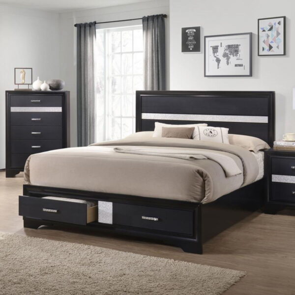 Miranda - Storage Wood Panel Bed - Image 2