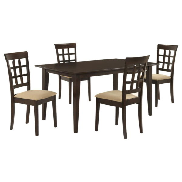 Gabriel - 5 Piece Rectangular 59" Dining Set - Cappuccino - Image 4