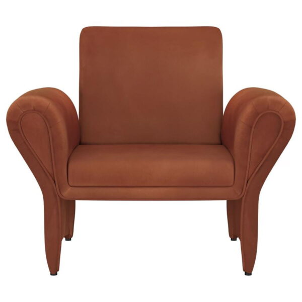 Liana - Upholstered Roll Arm Accent Armchair - Rust - Image 11