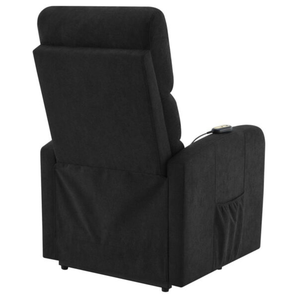 Amsdell - Upholstered Power Lift Recliner With Remote - Black - Image 9
