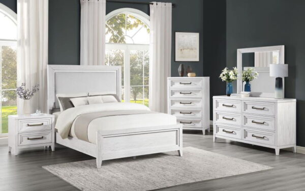 Marielle - 6-Drawer Bedroom Dresser - Distressed White - Image 14