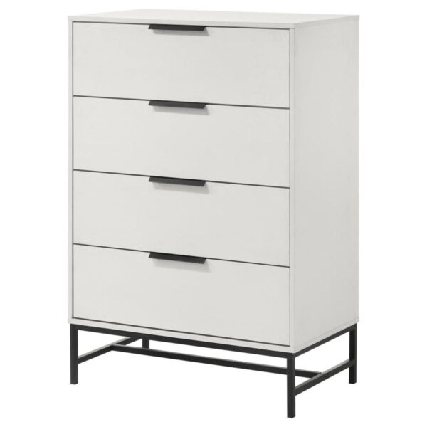 Sonora - 4-Drawer Bedroom Chest - White - Image 4