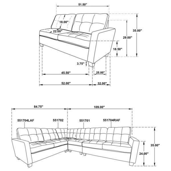 Georgina - Upholstered Modular Sectional Sofa - Image 15
