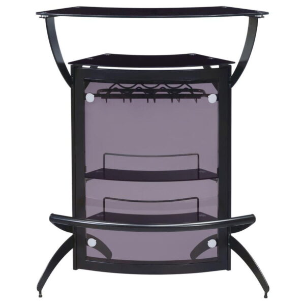 Dallas - 2-Shelf Curved Freestanding Home Bar Cabinet - Image 17