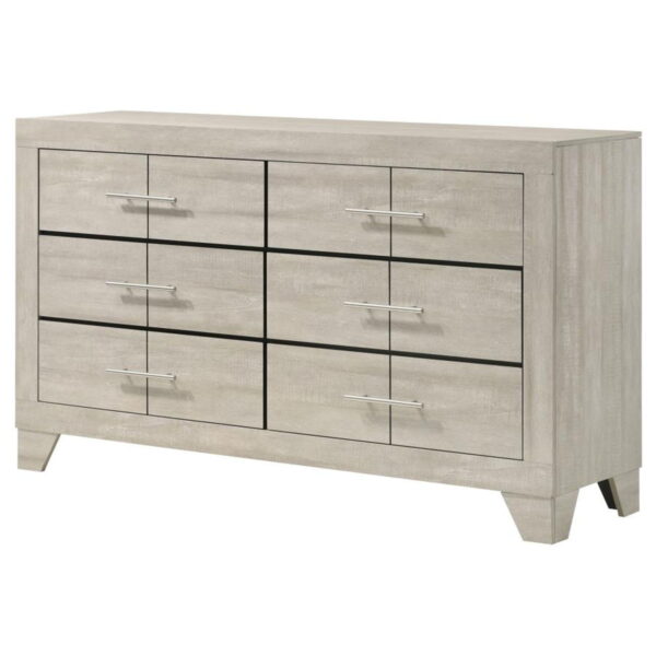 Trenton - 6-Drawer Bedroom Dresser - Rustic Cream - Image 10