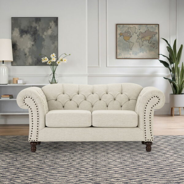 Whitmore - Loveseat - Khaki Beige - Image 5