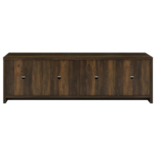 Laughlin - 4 Door Engineered Wood TV Stand - Dark Pine - Image 2