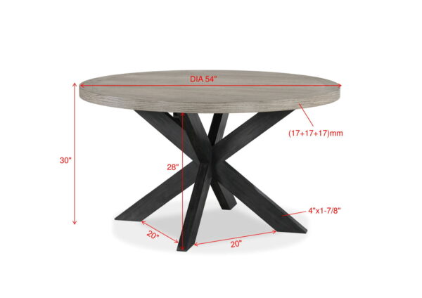 Stevens - 5 Piece Dining Room Set - Charcoal / Gray - Image 6