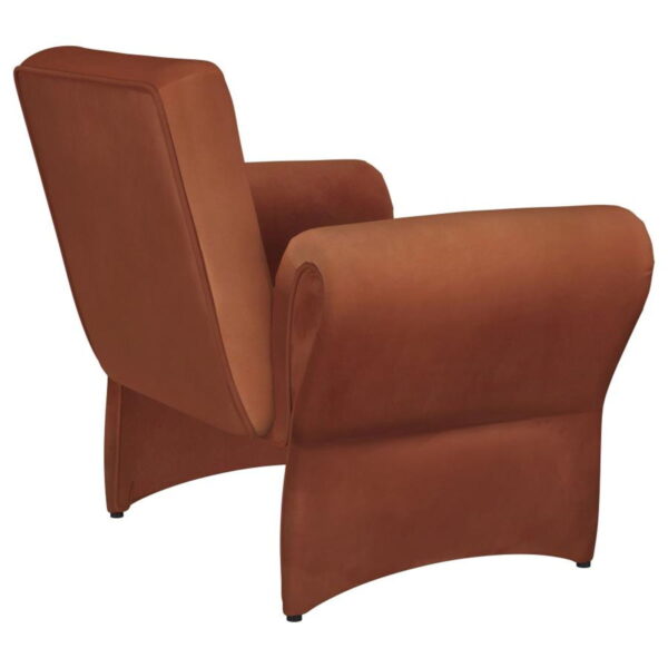 Liana - Upholstered Roll Arm Accent Armchair - Rust - Image 3