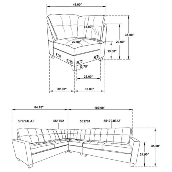 Georgina - Upholstered Modular Sectional Sofa - Image 28