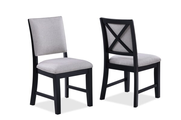 Harriet - 5 Piece Dining Room Set - Charcoal / Gray - Image 3