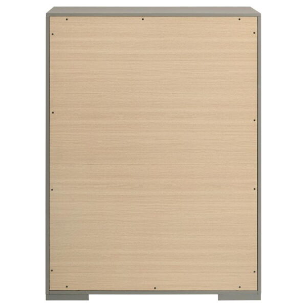 Ives - 5-Drawer Bedroom Chest Of Drawers - Gray High Gloss - Image 13