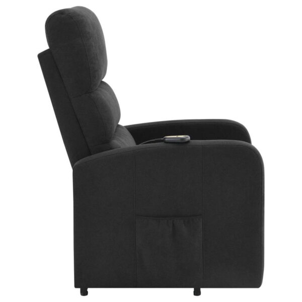 Amsdell - Upholstered Power Lift Recliner With Remote - Black - Image 6