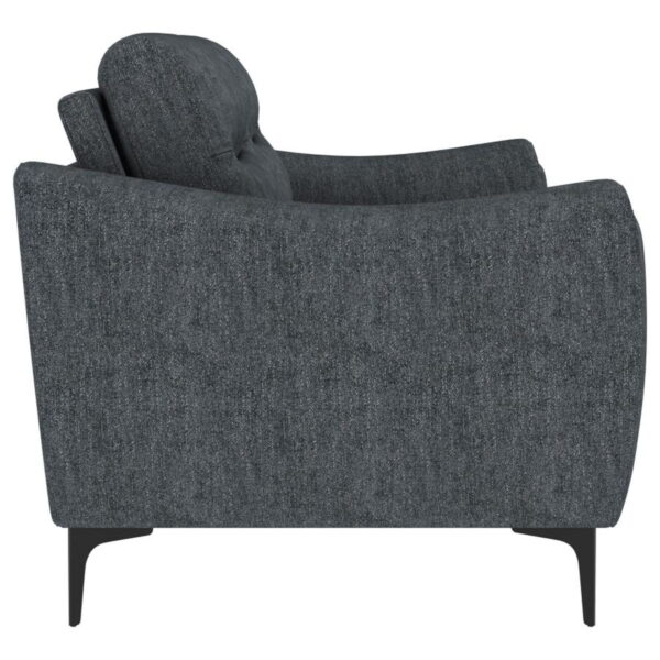 Nolan - Upholstered Sloped Track Arm Sofa - Charcoal - Image 8