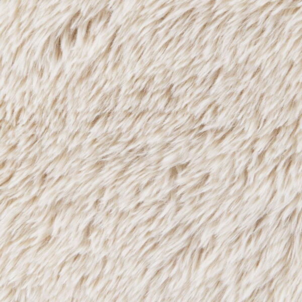 Fitzroy - Faux Fur Upholstered Chair Solid Wood Arms - Latte - Image 5