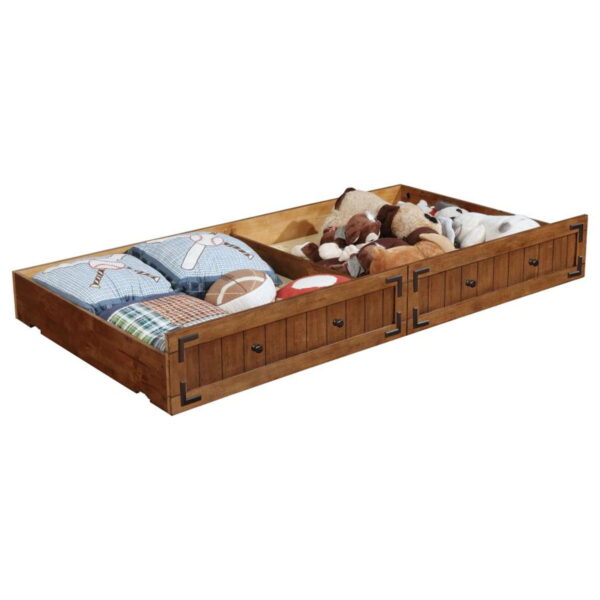 Oakdale - Wood Twin Daybed with Trundle - Rustic Honey - Image 2