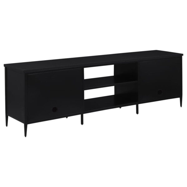 Amherst - 70" 2-Door Metal TV Stand Media Console - Black - Image 10
