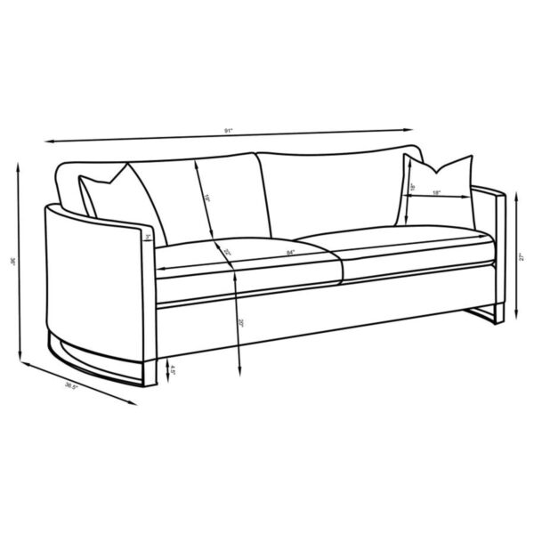Corliss - Upholstered Arched Arm Sofa Set - Image 3