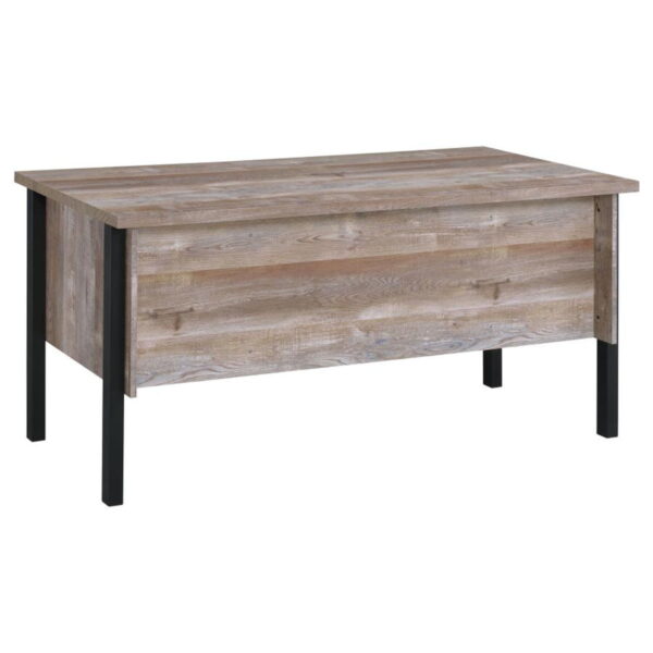 Samson - 4-Drawer Office Computer Desk - Weathered Oak - Image 10