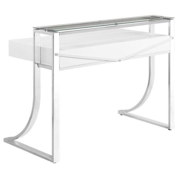 Gemma - 2-Drawer Writing Desk - White High Gloss - Image 11