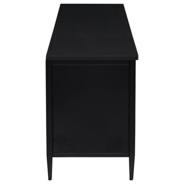 Amherst - 70" 2-Door Metal TV Stand Media Console - Black - Image 6