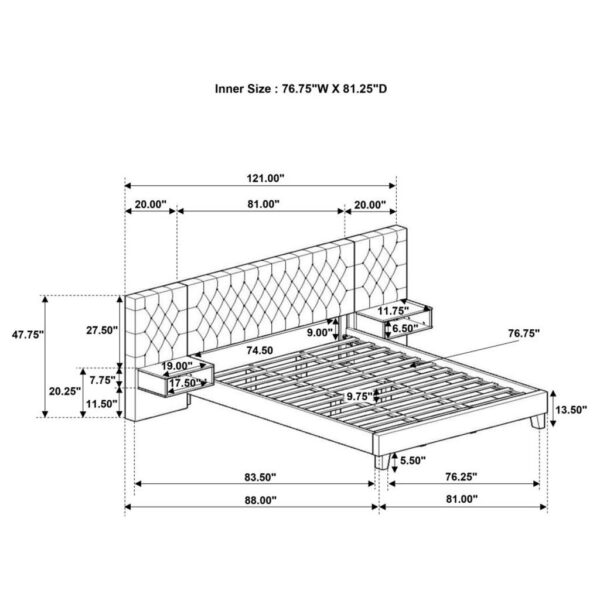 Marley - Upholstered Wall Panel Bed - Image 13