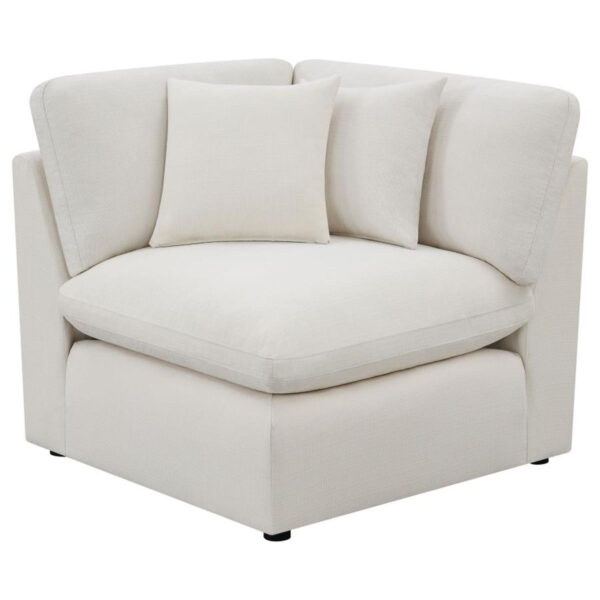 Hobson - 5 Piece Upholstered Modular Sectional Sofa - Ivory - Image 9
