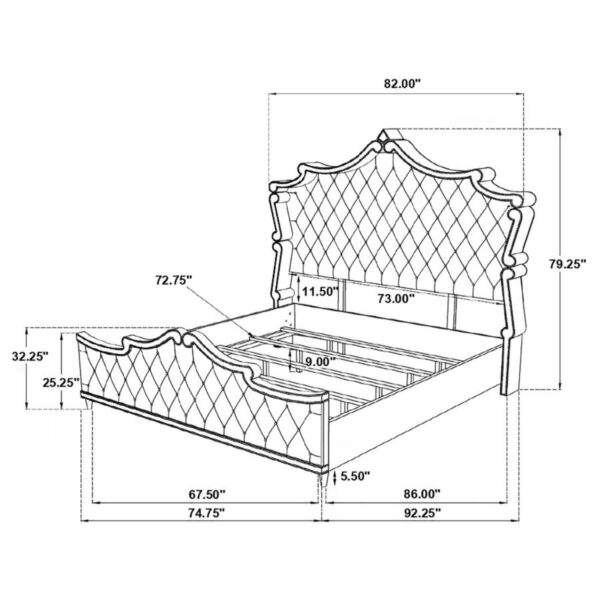 Antonella - Upholstered Panel Bed - Image 4