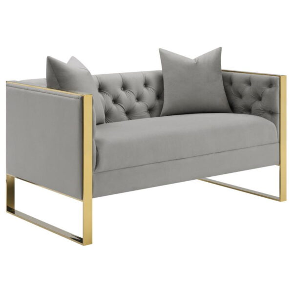 Eastbrook - Velvet Upholstered Tufted Sofa Set - Image 21