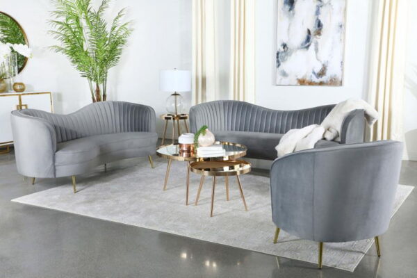 Sophia - Upholstered Channel Tufted Sofa - Image 21
