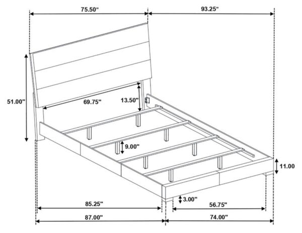 Felicity - Contemporary Panel Bed Bedroom Set - Image 4