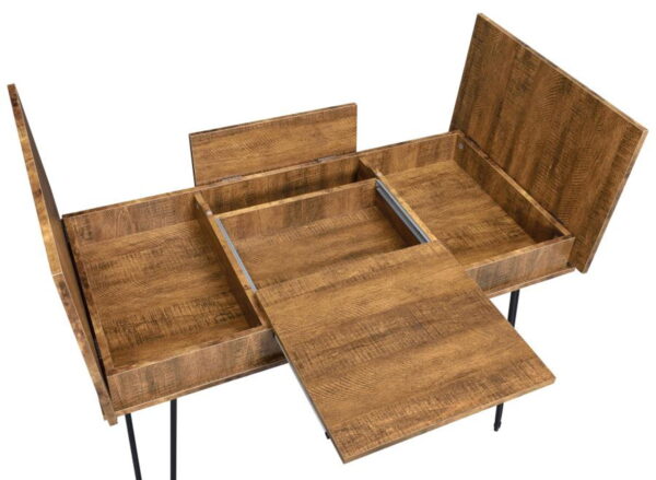 Sheeran - Writing Desk With Storage - Rustic Amber - Image 5