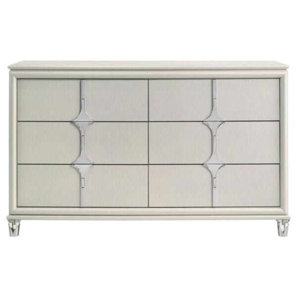 Olivia - 6-Drawer Dresser Cabinet - Pearl White - Image 13