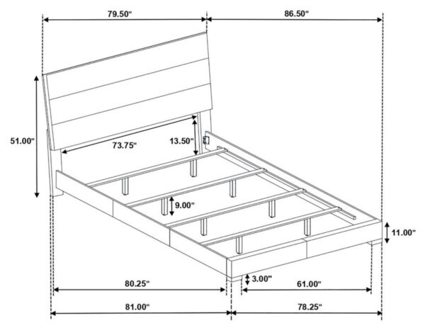 Felicity - Contemporary Panel Bed Bedroom Set - Image 14
