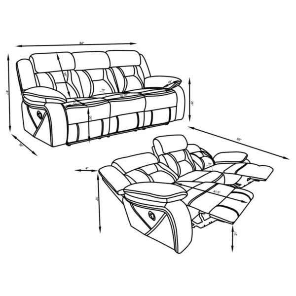 Higgins - Pillow Top Arm Upholstered Motion Sofa - Image 4